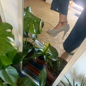 Sparkly fancy silver heels :)